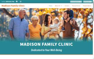 Madison Family Clinic website