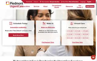 Piedmont Urgent Care of Atlanta website