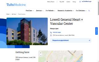 Lowell General Hospital Heart + Vascular Care – Main Campus website