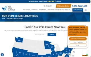 USA Vein Clinics - Lynn website
