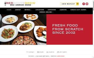 Red White and Brew website