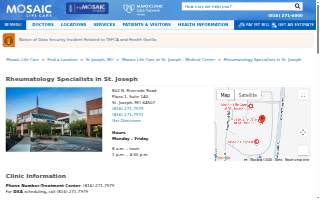 Mosaic Life Care at St. Joseph - Rheumatology Care website