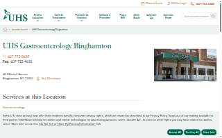 UHS Gastroenterology Binghamton website