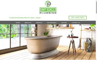 1st Call Plumbing website