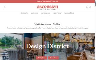 Ascension Coffee - Fort Worth website