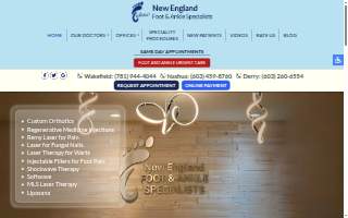 New England Foot & Ankle Specialists of Nashua website