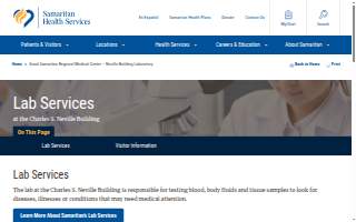 Good Samaritan Regional Medical Center - Neville Building Laboratory website