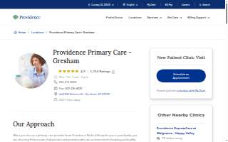 Providence Primary Care - Gresham website