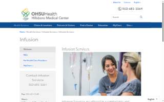 Hillsboro Medical Center Infusion Services website