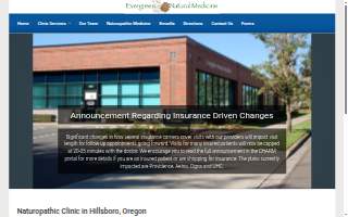 Evergreen Natural Medicine website