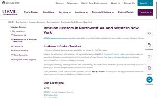 UPMC Hamot Infusion Center website