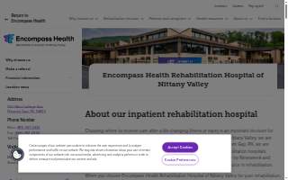 Encompass Health Rehabilitation Hospital of Nittany Valley website