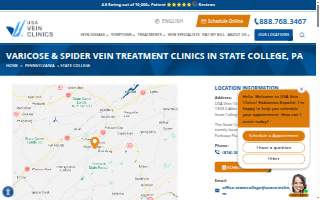 USA Vein Clinics - State College website