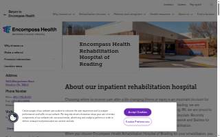 Encompass Health Rehabilitation Hospital of Reading website