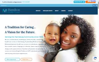 Hamilton Health Center website