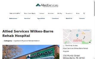 Allied Services Wilkes-Barre Rehab Hospital website