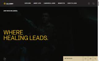 US Army Healthcare Recruiting Center website