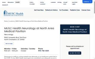 MUSC Health Neurology at North Area Medical Pavilion website