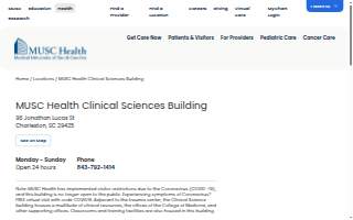 MUSC Health Clinical Sciences Building website
