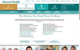 McLeod Health Carolina Forest Surgery Center website