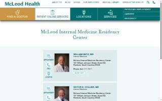 McLeod Internal Medicine Residency Center website