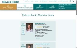 McLeod Family Medicine South website