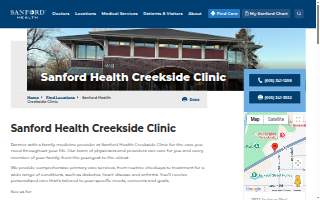 Sanford Health Creekside Clinic website