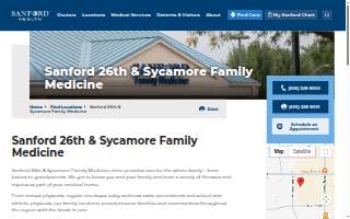 Sanford 26th & Sycamore Family Medicine website