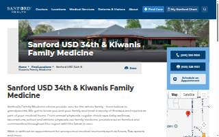 Sanford 34th & Kiwanis Family Medicine website