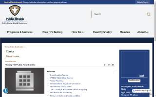 Shelby County Health Department Hickory Hill Clinic website
