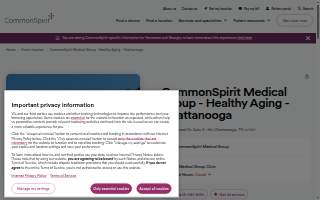 CommonSpirit Medical Group - Healthy Aging - Chattanooga website