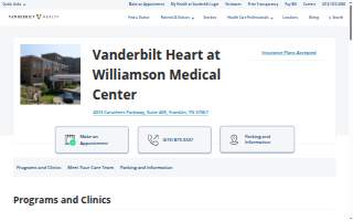 Vanderbilt Heart at Williamson Medical Center website