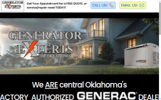 Generator Experts of Oklahoma website