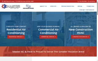 Master AC and Heat, LLC- The Heights website