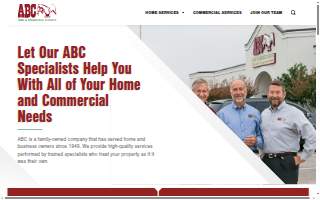 ABC Home & Commercial Services - HVAC Services Department website