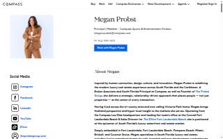 Megan Wilson Compass Fort Lauderdale Florida Real Estate Agent With The Probst Group website