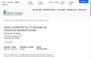 MUSC Health PET & CT Services at University Medical Center website