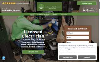 Josh Lamb Electrician LLC website