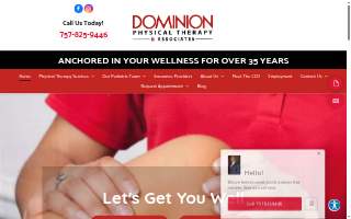 Dominion Physical Therapy & Associates website