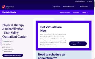 Intermountain Health Physical Therapy & Rehabilitation - Utah Valley Outpatient Center website