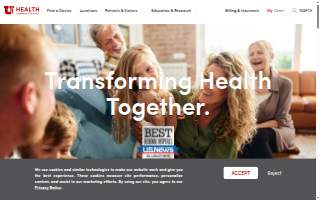 University of Utah Health website