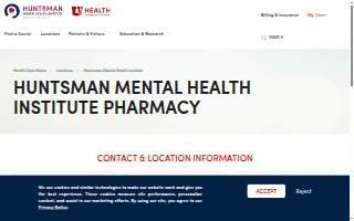 Huntsman Mental Health Institute Pharmacy website