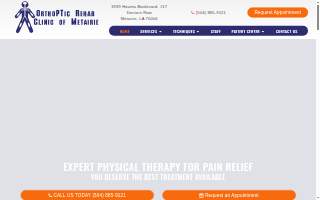 OrthoPTic Rehab Clinic of Metairie website