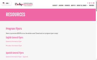 Louisiana Breast & Cervical Health Program website