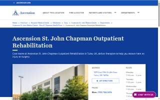 Ascension St. John Chapman Outpatient Rehabilitation website