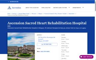 Ascension Sacred Heart Rehabilitation Hospital website