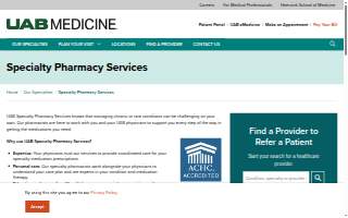 The Kirklin Clinic of UAB Hospital Pharmacy website