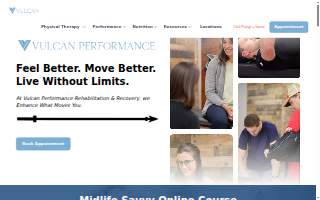 Vulcan Performance & Physical Therapy website