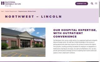 Madonna Outpatient Services website