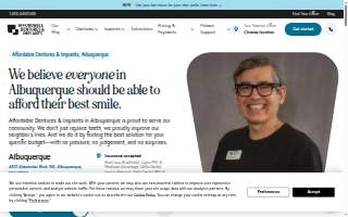 Affordable Dentures & Implants of Albuquerque website